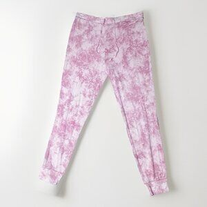 Rachel Zoe Pants Women’s Large Pink And White Lounge Comfort Joggers *Flaw